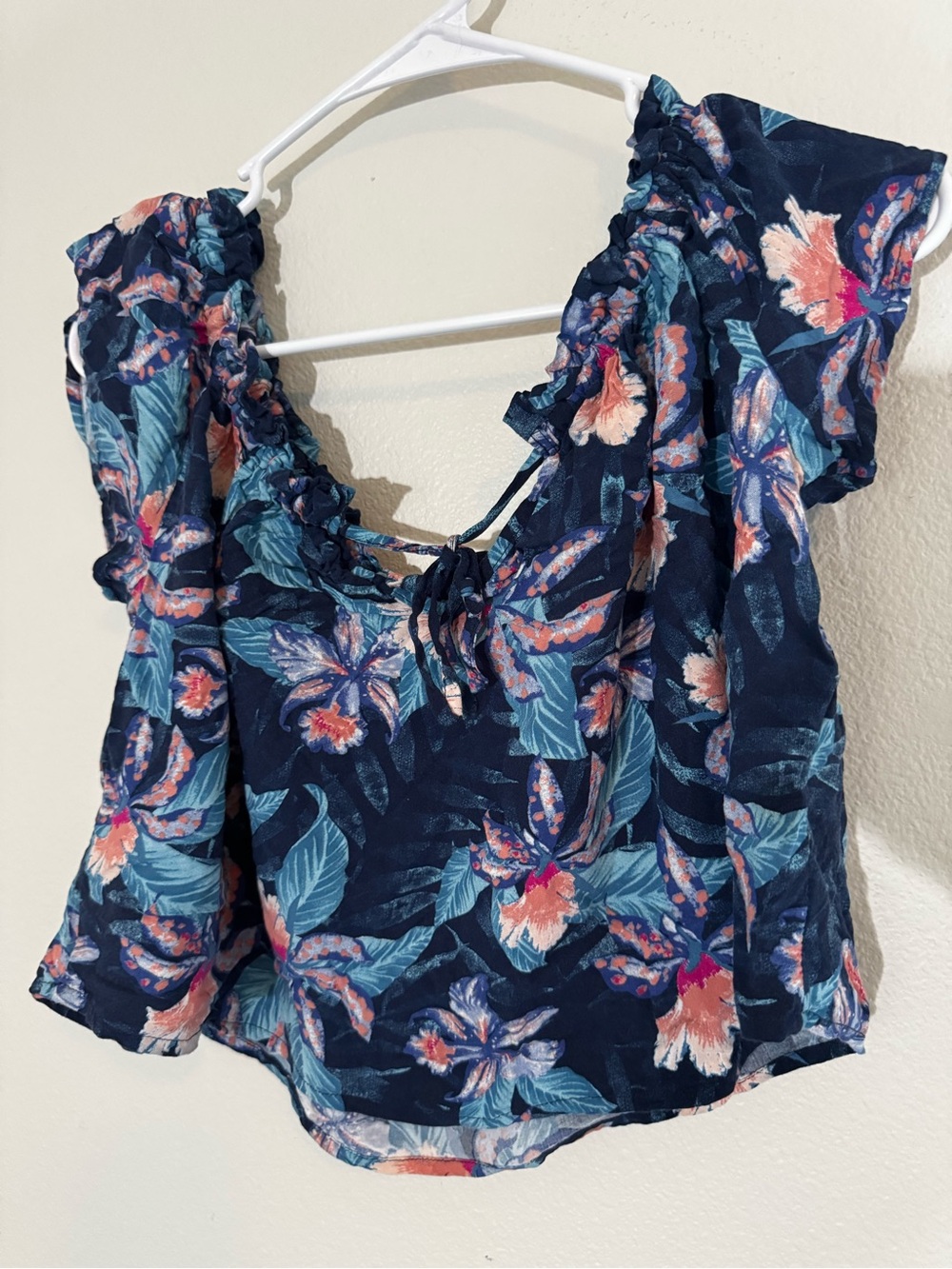 Rip curl cropped peasant top Boho beachwear